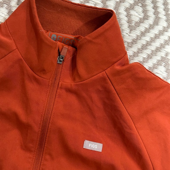 Figs Sydney Scrub Jacket Technical Collection Zip Up Burnt Orange Size M - Picture 4 of 4